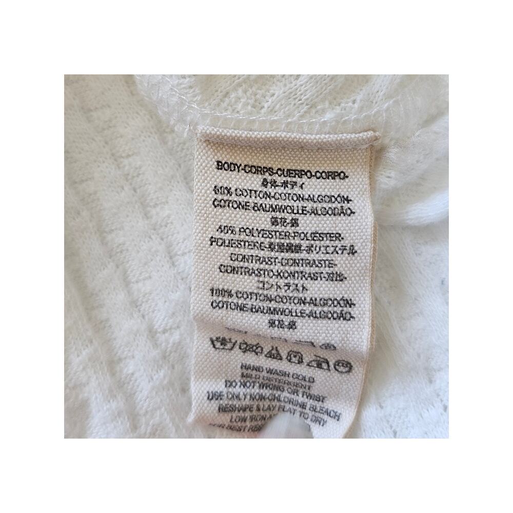 Free People Snow Day Open Knit Thermal Top, Size M - Picture 10 of 11